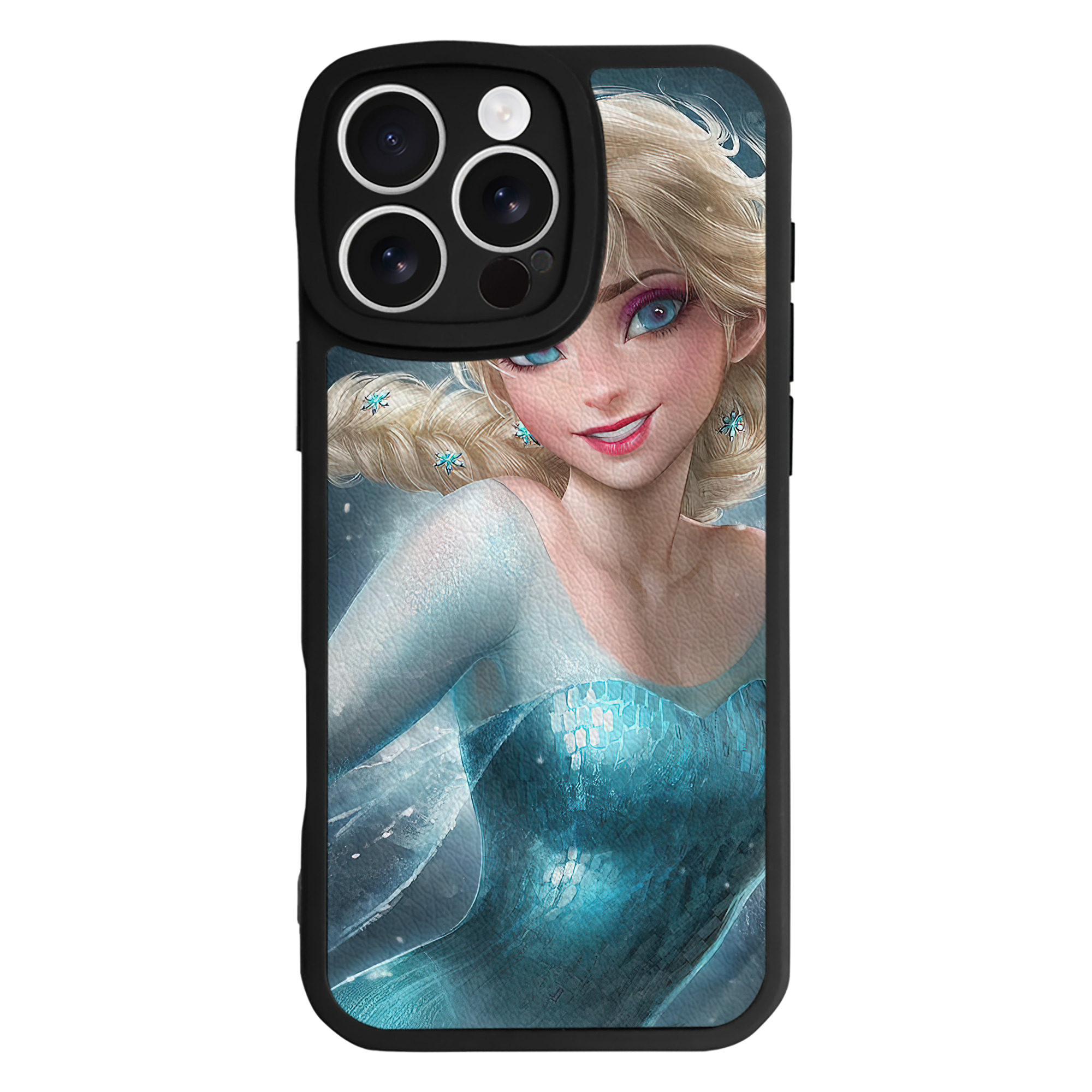 （画像用） アナと雪の女王 アンナ エルサ Frozen Anna Elsa 【iPhone 16シリーズ対応】シリコンスマホケース（レザー調） 材質：シリコン